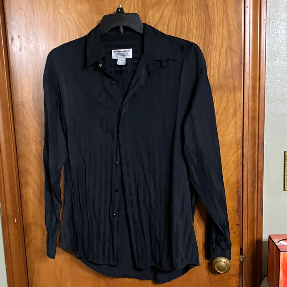 Men's Classic Black Button-Down Shirt